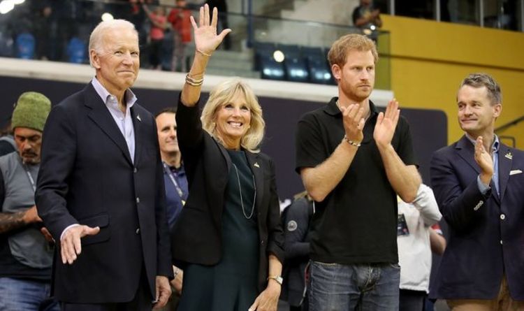 "Un peu inquiet" Joe Biden a plaisanté en disant que sa femme "a passé trop de temps" avec le prince Harry