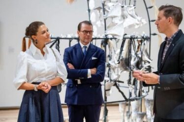 « Vraiment intéressé ! »  Les fans royaux jaillissent alors que les membres de la famille royale suédoise visitent la galerie d'art de l'université