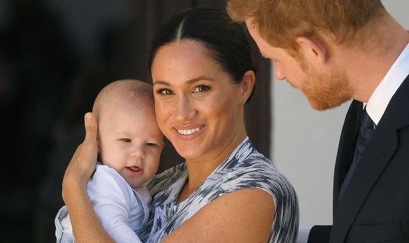 Meghan et Harry avec bébé Archie