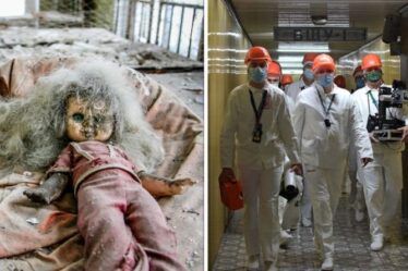 Des scientifiques britanniques « tendus » entrent dans la salle de contrôle du réacteur nucléaire de Tchernobyl dans le cadre d'un projet « pionnier »