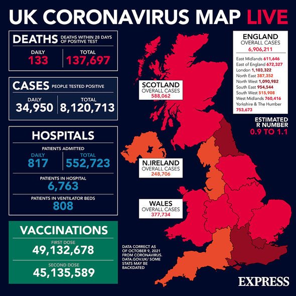 Carte du coronavirus britannique en direct