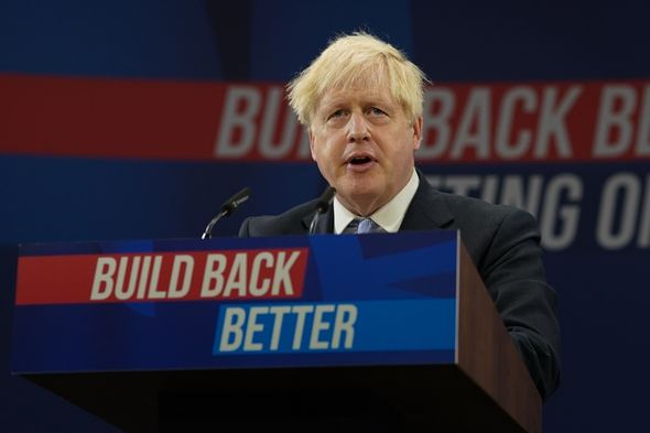 Boris Johnson à la conférence du parti conservateur à Manchester