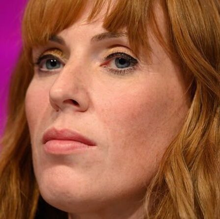 Angela Rayner s'est moquée lors d'une conférence alors que les conservateurs arborent fièrement des badges de «racaille conservatrice»