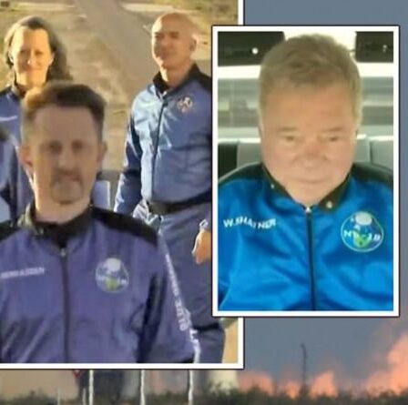 « Est-ce la mort ? »  William Shatner 90 s'envole dans l'espace dans le voyage «le plus émouvant» «dans le noir»