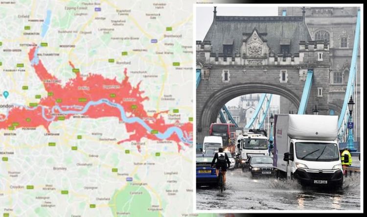 La carte des inondations de Londres montre les zones de la ville risquant d'être submergées – Sadiq Khan a envoyé un avertissement
