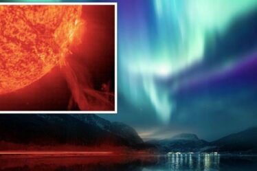 Le Royaume-Uni émet une «alerte orange» alors que la tempête solaire projettera des aurores boréales dans le ciel CE SOIR