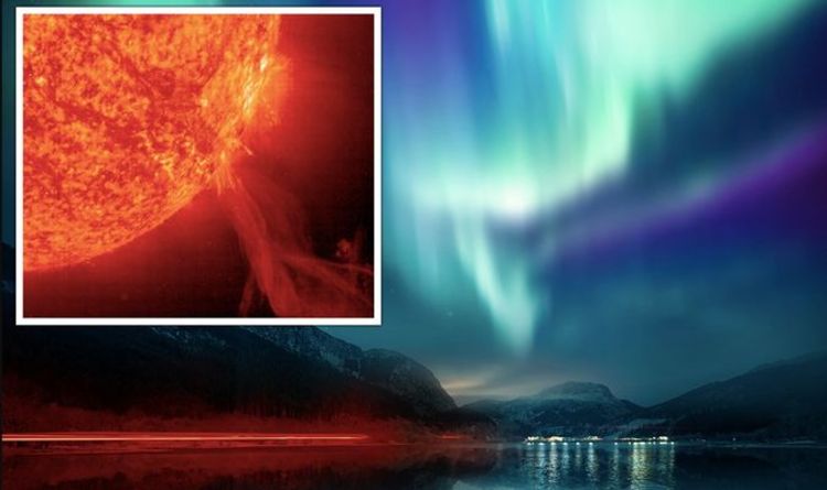 Le Royaume-Uni émet une «alerte orange» alors que la tempête solaire projettera des aurores boréales dans le ciel CE SOIR