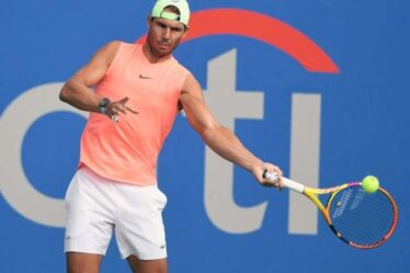 Rafael Nadal revient sur le terrain d'entraînement pour apaiser les craintes de retraite des blessures