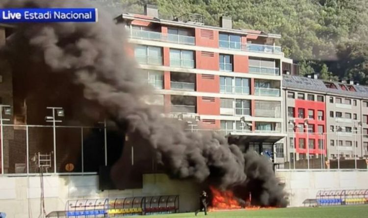 Un incendie se déclare au stade d'Andorre, laissant planer le doute sur les qualifications de l'Angleterre pour la Coupe du monde