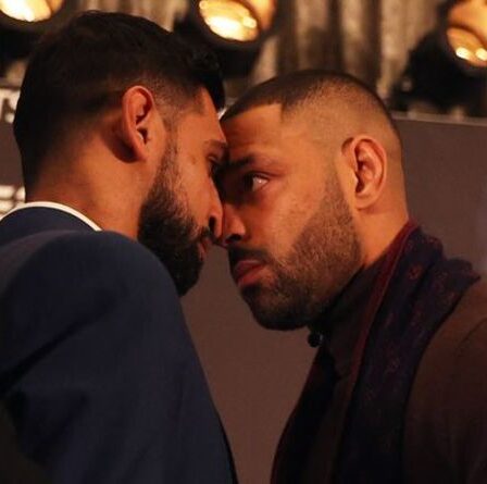 Amir Khan et Kell Brook séparés par la sécurité alors que la date et le lieu du combat ont été confirmés