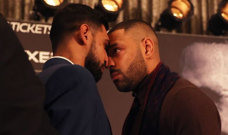 Amir Khan et Kell Brook séparés par la sécurité alors que la date et le lieu du combat ont été confirmés