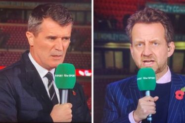 L'expert de Roy Keane interrompu par des cris de « Ole Out » dans un incident maladroit après la victoire de l'Angleterre