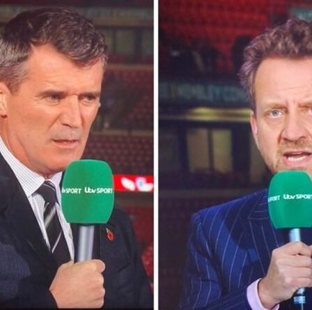 L'expert de Roy Keane interrompu par des cris de « Ole Out » dans un incident maladroit après la victoire de l'Angleterre