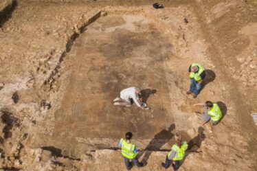 Une percée archéologique en tant que rare mosaïque romaine découverte au Royaume-Uni – « la plus excitante du siècle »