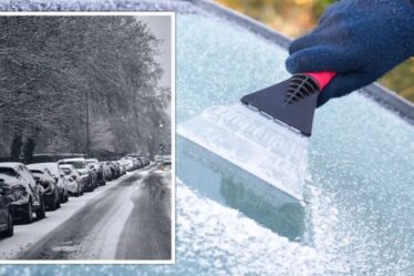 Le gel et la neige peuvent entraîner des «conditions de conduite difficiles», car un avertissement météo jaune est émis