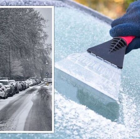 Le gel et la neige peuvent entraîner des «conditions de conduite difficiles», car un avertissement météo jaune est émis