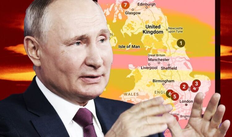 Menace nucléaire de Poutine contre le Royaume-Uni : neuf endroits que la Russie pourrait anéantir en seulement 20 minutes
