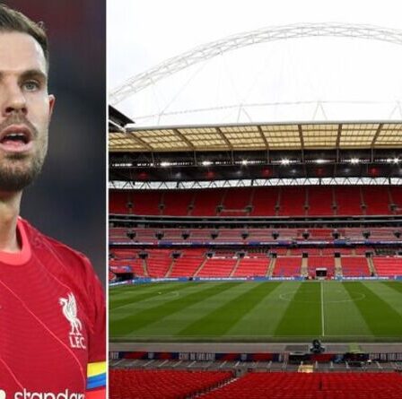 Jordan Henderson de Liverpool frappe alors que la FA demande un snob pour déplacer le match nul de Wembley contre Man City