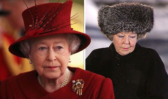 La reine Elizabeth II et la princesse Beatrix
