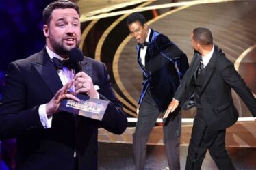 "Vos cheveux sont ravissants" Jason Manford plaisante à propos de la gifle de Will Smith aux Oscars aux Olivier Awards