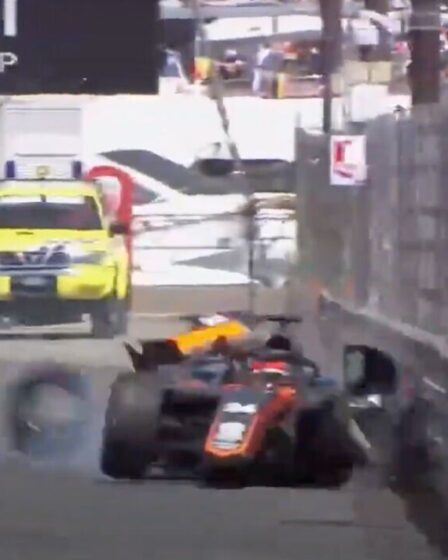 La star de la F2 dans un gros accident au Grand Prix de Monaco montrant les dangers auxquels Hamilton et Verstappen sont confrontés