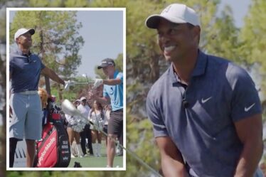 Tiger Woods laisse la foule hystérique après une farce du club sur le jeune rival Collin Morikawa