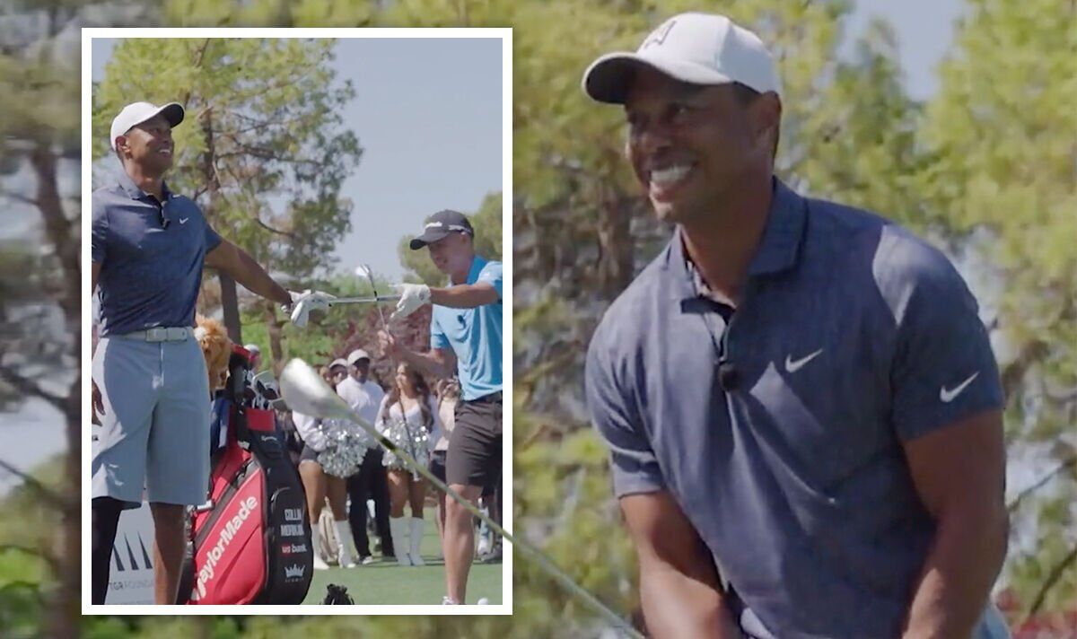 Tiger Woods laisse la foule hystérique après une farce du club sur le jeune rival Collin Morikawa