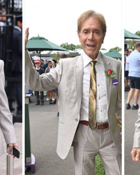 Cliff Richard, 81 ans, vise l'or alors qu'il fait tourner les têtes à Wimbledon pour la quatrième journée consécutive