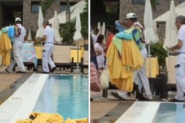 Guerres des lits de bronzage !  Les Britanniques se font enlever les serviettes d'un hôtel cinq étoiles à Tenerife - "Exaspérant"