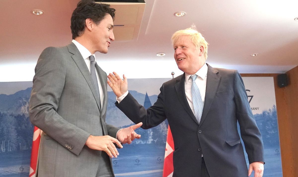 "Le mien est très modeste", plaisante Boris avec Justin Trudeau sur la taille de leurs jets