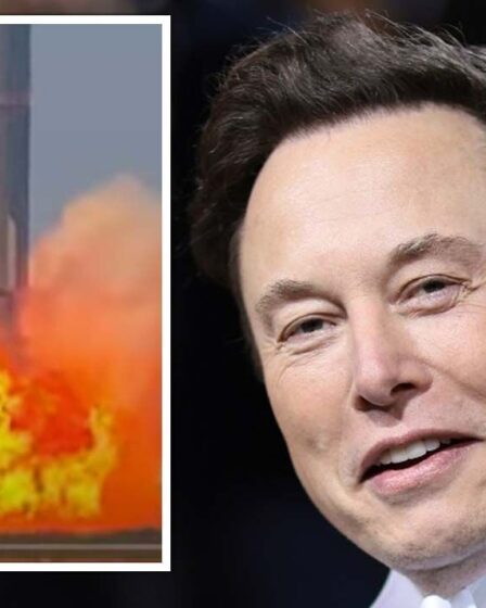 Horreur d'Elon Musk alors que la fusée SpaceX Mars engloutie par une boule de feu alors qu'une fuite de carburant déclenche des flammes