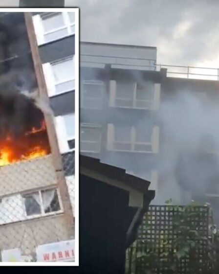 Incendie de Londres: une explosion déclenche un énorme incendie à Bethnal Green alors qu'une épaisse fumée noire s'échappe