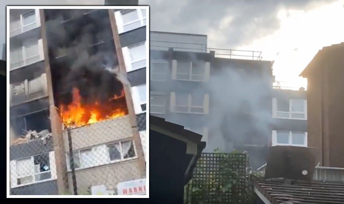 Incendie de Londres: une explosion déclenche un énorme incendie à Bethnal Green alors qu'une épaisse fumée noire s'échappe