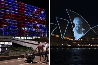 Des monuments s'illuminent en rouge, blanc et bleu alors que le monde rend hommage à la reine Elizabeth