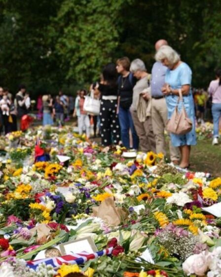 «La reine aurait voulu cela» Les personnes en deuil de Green Park déposent des hommages de fleurs et de cartes
