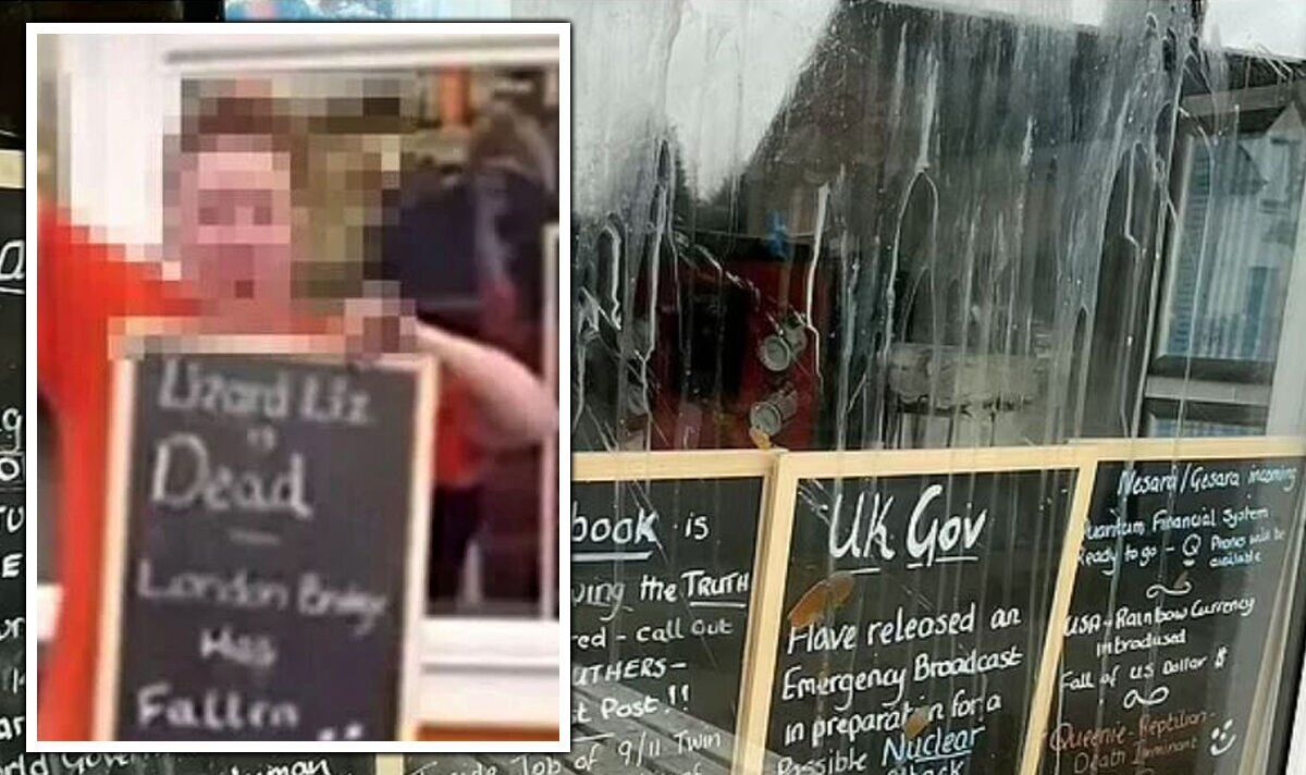 Le propriétaire d'une friterie qui a crié "Lizard Liz est mort" a des fenêtres brisées par la foule