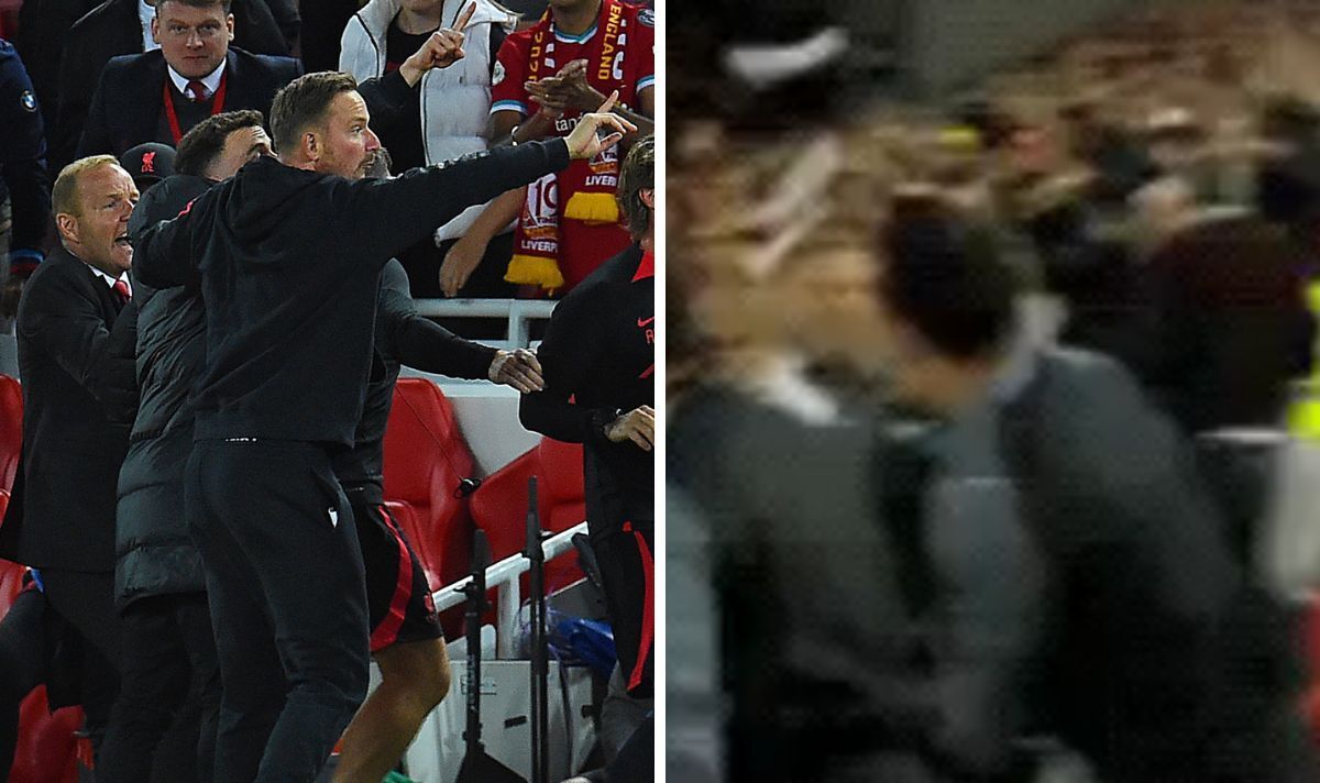 L'entraîneur de Newcastle a été aperçu en train de lancer un "objet" sur le banc de Liverpool après le vainqueur de Fabio Carvalho