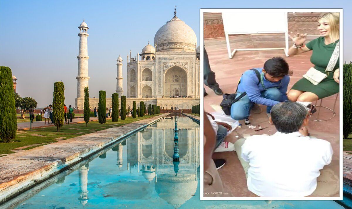 Un touriste blessé lors d'une attaque de singe vicieuse au Taj Mahal en Inde - "pleure de douleur"