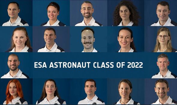 La classe d'astronautes de l'ESA de 2022