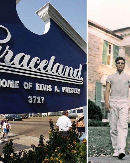 Graceland à l'étage : Derrière les rideaux mystérieux d'Elvis Presley en haut des escaliers