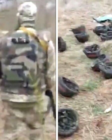 Les troupes ukrainiennes se moquent de l'échec de la Russie alors qu'elles exposent un stock d'armes abandonnées