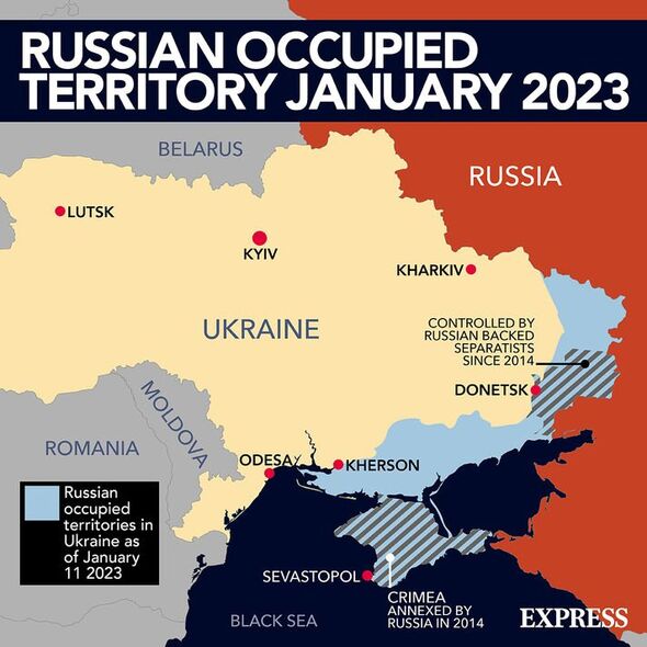 Territoire de la Russie janvier 2023