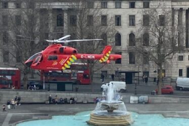 Une ambulance aérienne appelée à Trafalgar Square alors qu'un ouvrier est «grièvement blessé» dans un écrasement par un urinoir