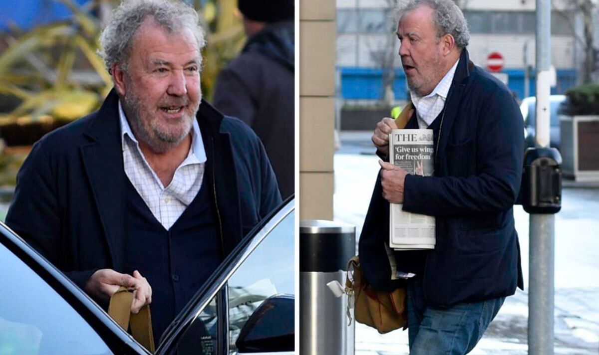 Jeremy Clarkson a l'air dur alors qu'il retourne enfin au travail après les excuses de Meghan Markle