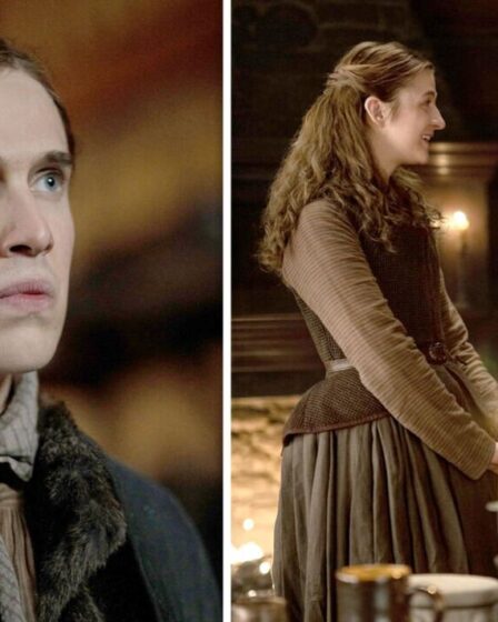 La star d'Outlander se penche sur la romance à trois de Lizzie et des jumeaux