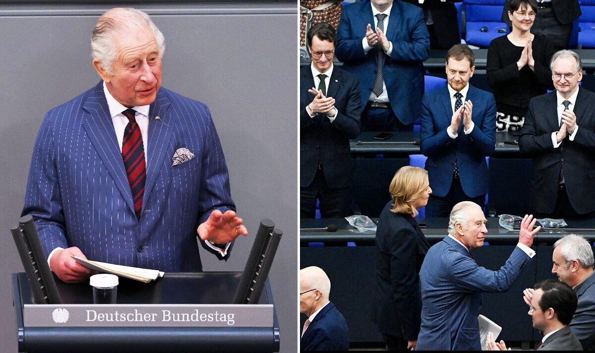 Les députés allemands douchent Charles avec une ovation debout de deux minutes après le discours plein d'esprit des Monty Python