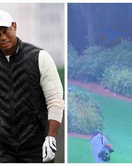 Caddy urinant derrière Tiger Woods au Masters est capté à la télévision en direct