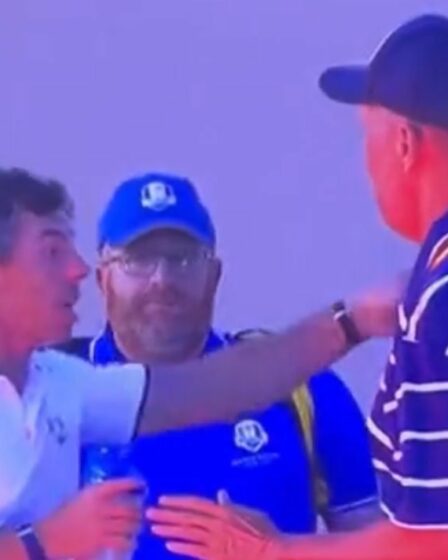 Rory McIlroy se lance dans un accès de colère contre le caddy américain lors d'un furieux affrontement au parking de la Ryder Cup