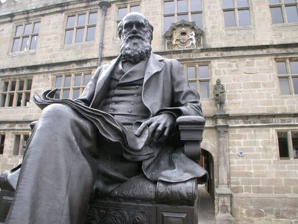 Une statue de Charles Darwin