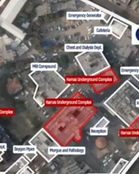 Israël partage des « preuves concrètes » que le Hamas a construit un QG souterrain sous l’hôpital de Gaza